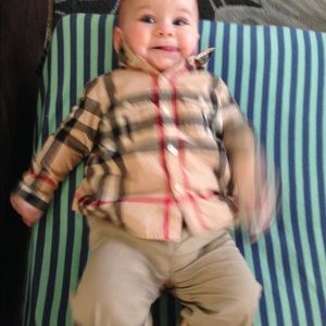 Burberry button up shirt and matching pants